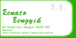 renato bengyik business card